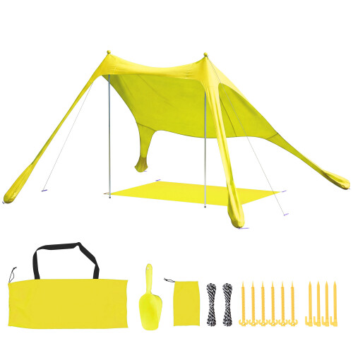 Outsunny Toldo de Playa Verde 208 x 200 x 200 cm