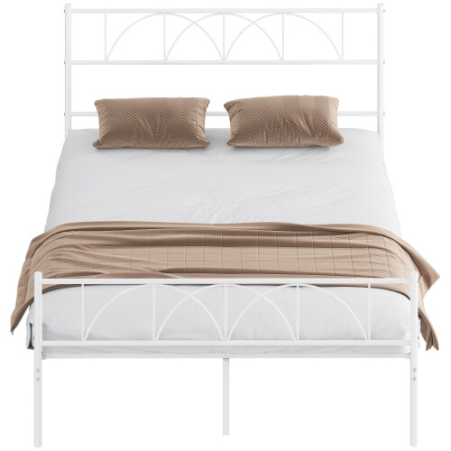 Homcom Estructura de Cama Blanco 141.5 x 198 x 98 cm