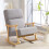 Homcom Silla Mecedora Gris 65 x 90 x 98 cm 6