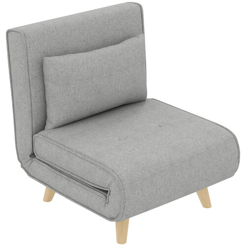 Homcom Sofá Cama Individual Gris 72 x 78 x 79 cm