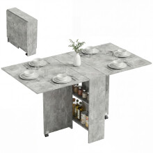 Mesa Plegable Gris 75 x 140 x 74 cm