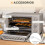 Homcom Horno Eléctrico Gris 46 x 38.5 x 29 cm 5