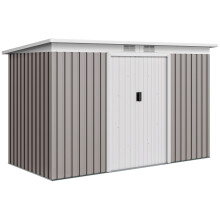 Cobertizo de Jardín Gris 280 x 130 x 172 cm