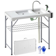 Mesa Plegable Camping Blanco 108 x 58 x 92 cm