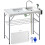 Outsunny Mesa Plegable Camping Blanco 108 x 58 x 92 cm 1