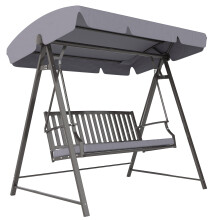 Balancín Jardín Exterior Gris 205 x 133 x 181 cm
