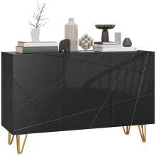 Aparador Negro 120 x 40 x 75 cm