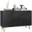 Homcom Aparador Negro 120 x 40 x 75 cm 1