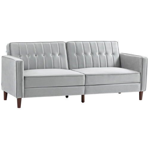 Homcom Sofá Cama Gris 189 x 80.5 x 78.5 cm