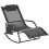 Outsunny Mecedora de Exterior Negro 150 x 62 x 88 cm 1