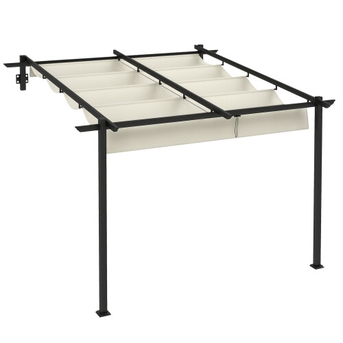 Outsunny Pérgola Beige 297 x 297 x 230 cm