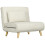 Homcom Sofá Cama Individual Beige 90 x 78 x 79 cm 1