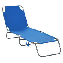 Tumbona Plegable Azul 187 x 55 x 24 cm