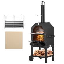 Horno de Pizza Negro 64 x 54 x 160 cm