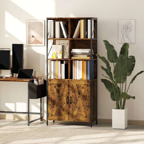 Homcom Librería Marrón 75 x 34 x 172 cm 1