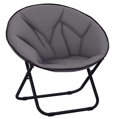 Outsunny Silla de Luna Gris 80 x 80 x 75 cm