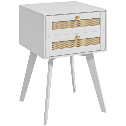 Homcom Mesilla de Noche Blanco 40 x 40 x 60 cm