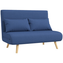 Sofá Cama Doble Azul 120 x 75 x 85 cm