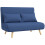 Homcom Sofá Cama Doble Azul 120 x 75 x 85 cm 1
