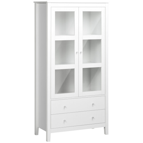 Homcom Vitrina de Salón Blanco 80 x 40 x 160 cm