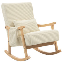 Silla Mecedora Beige 65 x 90 x 98 cm