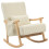 Homcom Silla Mecedora Beige 65 x 90 x 98 cm 1