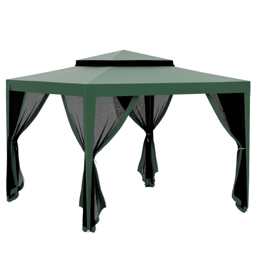 Outsunny Carpa de Jardín Verde 297 x 297 x 268 cm