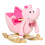 Homcom Caballito Balancín Infantil Rosa 60 x 35 x 45 cm 1