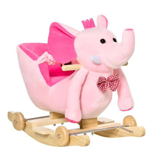 Homcom Caballito Balancín Infantil Rosa 60 x 35 x 45 cm