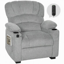Sillón Reclinable Eléctrico Gris 96 x 90 x 105 cm