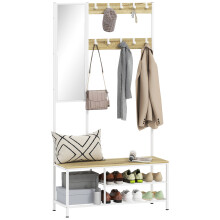 Perchero Zapatero Marrón 98 x 34 x 186 cm