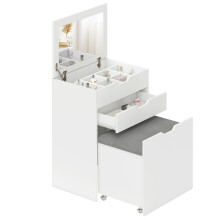 Tocador de Maquillaje Blanco 60 x 40 x 114 cm