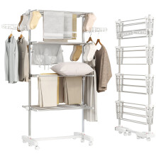 Tendedero Plegable Gris 142 x 55 x 172 cm