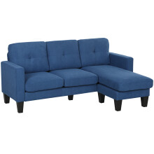 Sofá Chaise Longue Azul 186 x 130 x 84 cm