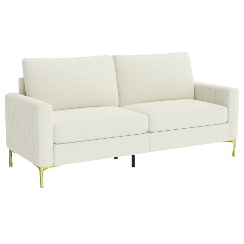 Homcom Sofá de 3 Plaza Beige 181 x 77 x 82 cm