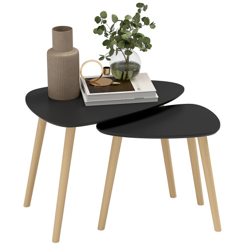 Homcom Mesas de Centro Negro 59.5 x 39.5 x 45 cm