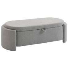 Banco de Almacenaje Gris 129 x 48.5 x 44 cm