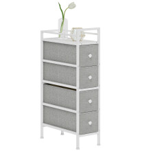 Cómoda de Tela Gris 20 x 43 x 81.5 cm