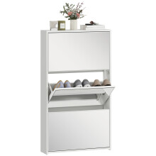 Zapatero Estrecho Blanco 65 x 17 x 114.5 cm