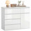 Homcom Aparador Blanco 100 x 40 x 80 cm 1