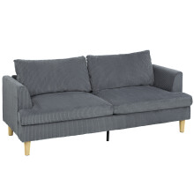 Sofá 3 Plaza Gris 188 x 80 x 86 cm