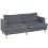 Homcom Sofá 3 Plaza Gris 188 x 80 x 86 cm 1