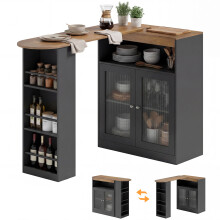 Mesa de Bar Negro 150 x 80 x 105.5 cm