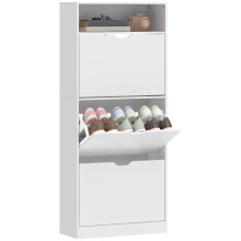 Zapatero Estrecho Blanco 60 x 26 x 140 cm