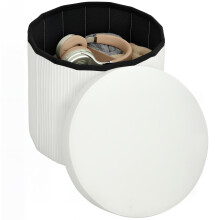 Banco de Almacenaje Beige 38 x 38 x 38 cm