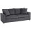 Homcom Sofá 3 Plaza Gris 212 x 80 x 88 cm 1