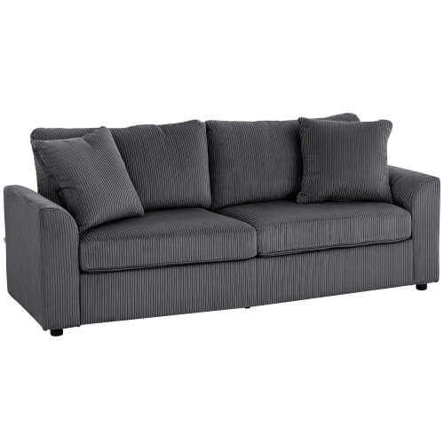 Homcom Sofá 3 Plaza Gris 212 x 80 x 88 cm