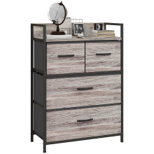 Cómoda de Tela Gris 60 x 29 x 85 cm