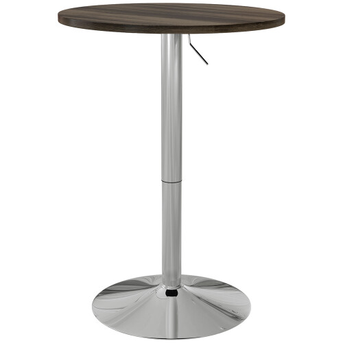 Homcom Mesa Alta Bar Marrón 60 x 60 x 91cm