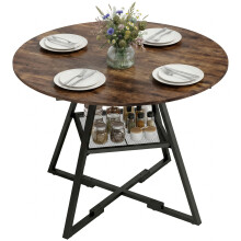 Mesa de Comedor marrón 100 x 100 x 76 cm